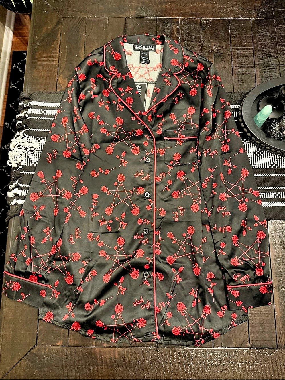 BlackCraft Cult Pajama top in Black & Red